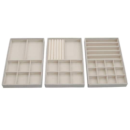 Household Essentials Stackable Jewelry Tray Set